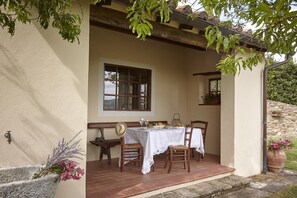 Lunch in the loggia