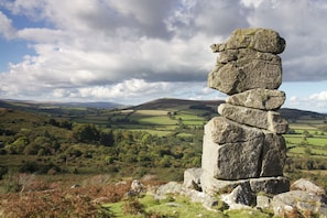 Bowman’s Nose is a twenty minute walk from the house. Dartmoor National Park. 