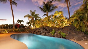 Private resort style pool. Enjoy serenity day into night