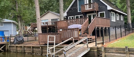 Lake home with private dock