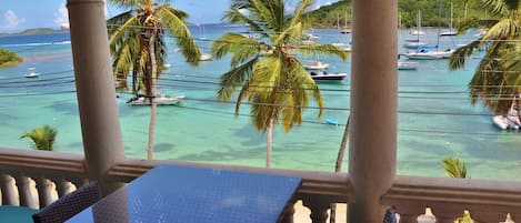 View of Cruz Bay and surrounding cays