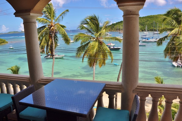 View of Cruz Bay and surrounding cays