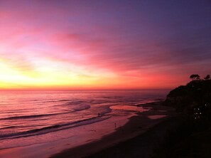 View From Deck At Sunset