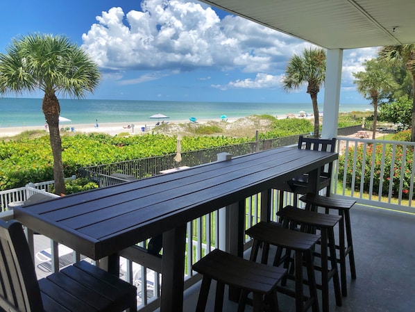 End Unit Balcony With Endless Beach Views! - End Unit Balcony With Endless Views! Plenty of Seating, and Overlooking The Beautiful Beach and Emerald Colored Waters Of Indian Rocks Beach!
