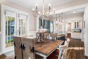 Dining area seats 8 plus bar seating for 4