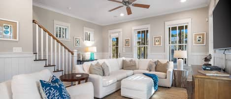 Coral Cottage is as comfortable as it is chic