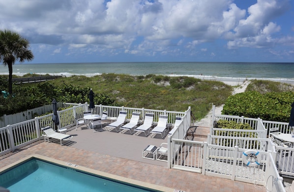 Your Private Balcony with View of the Pool, Indian Rocks Beach, - Your Private Balcony with View of the Pool, Indian Rocks Beach, and Gulf of Mexico.