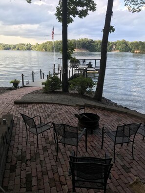 Sit by the fire pit as the sun goes down....and the lake gets quiet.