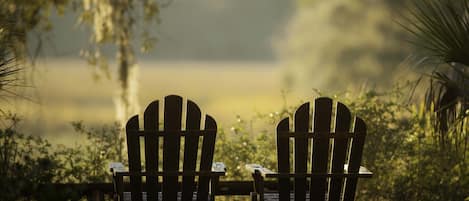 Relax with great views over the salt marsh!