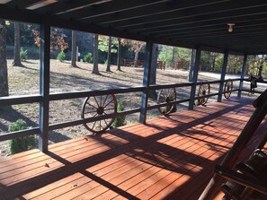 View From Front Porch Looking To Gated Driveway Entrance