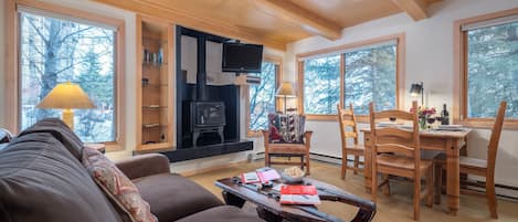 Living Area with Wood burning Stove