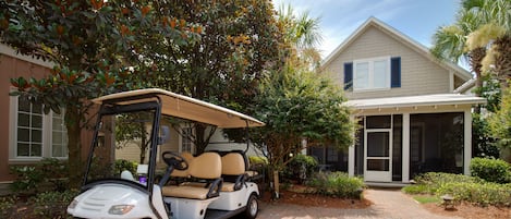 Front Of House With Golf Cart