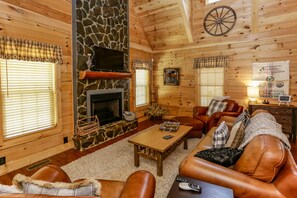 Cozy with high ceilings!