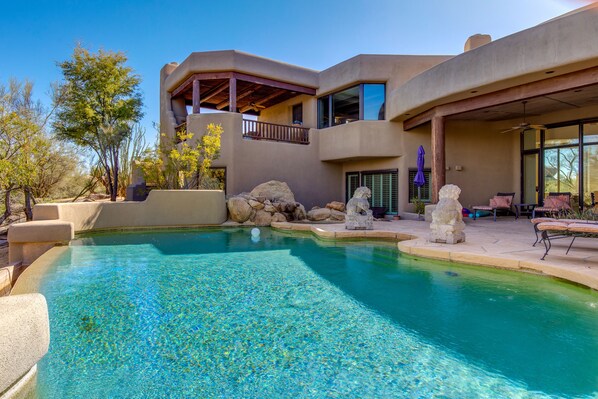 Gorgeous View of the Pool, Back Patio & Upstairs Balcony