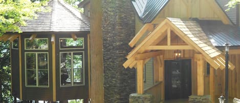 Paul's Lodge.... a new timberframe spa in the quiet forest on Skaneateles Lake