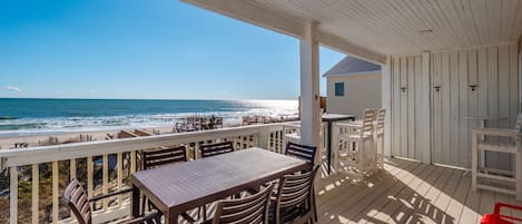 Patio seating oceanfront