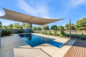 Solar heated pool