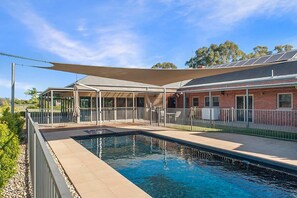 Solar heated pool