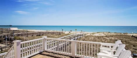 The main deck, overlooking the ocean, has plenty of seating for lunch with the crew or catching a few sun rays.