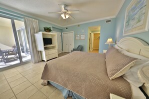 Access to the private balcony in the master bedroom.