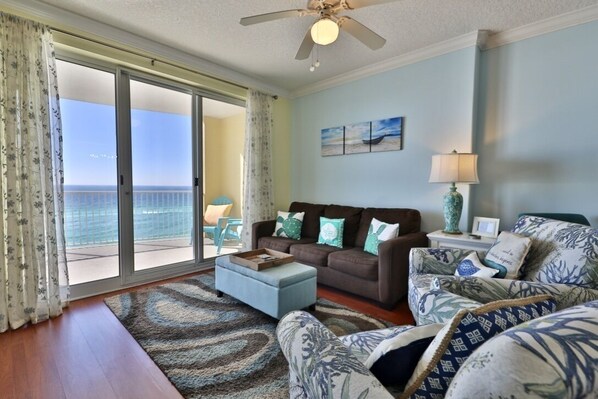 Living room with sleeper sofa