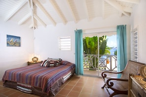 Bedroom with marina view