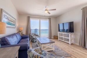 Gulf front living room.