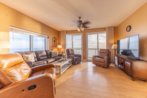 Living Room Area - Living Room Area Large Windows and SGD for Ocean Front Views