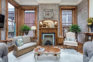 1st Floor living room with gas fireplace