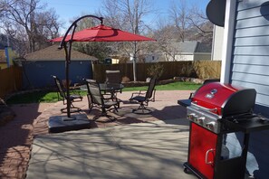 Patio with gas grill
