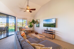 65" Smart TV with cable (HBO/Showtime) and access to Netflix, Hulu etc.