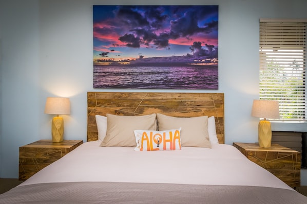 Luxurious new pillows and bedding.