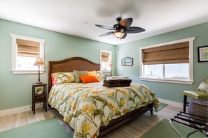 First floor bedroom with oh-so-comfortable Cal King bed