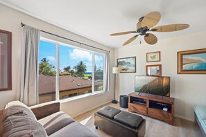Distant ocean views from the living area