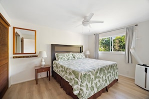 Bamboo King Bedroom #1 with portable AC