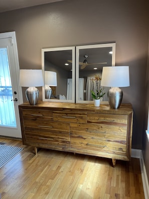 Primary Bedroom with West Elm furniture and high-end decor. 