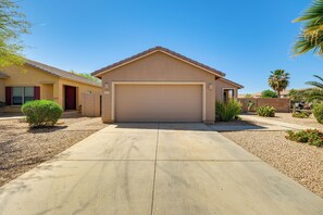 Home Exterior | Spacious Yard | Private Pool | Single-Story Home