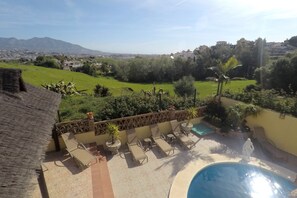 View from villa balcony
