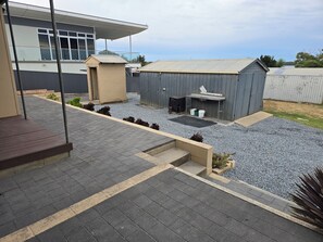 Parking & fish cleaning area