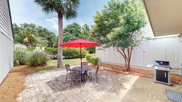 Private Patio with View of the Community Pool