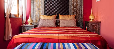 The master bedroom with Moroccan details.