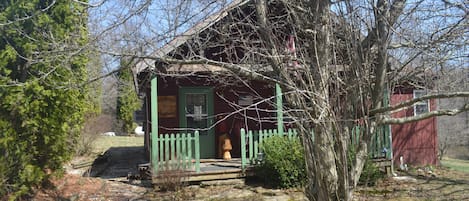 Front porch with porch swing