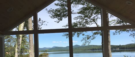 View from inside the screened in porch
