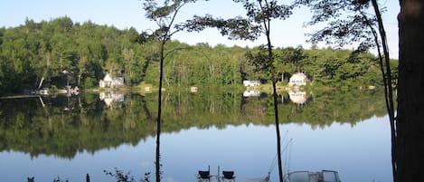 Serene lakefront view