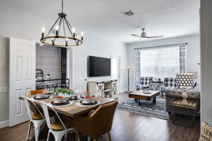 Spacious living and dining area