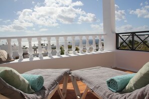 Views of the sea and Fuerteventura from the terrace.