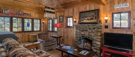  Relax by the gas fireplace in your quiet mountain retreat