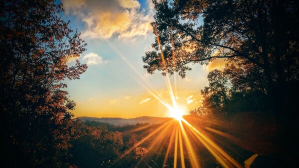 Morning Has Broken.  Beautiful framed mountain view great for a sunrise!