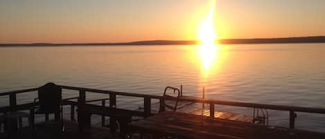 Watch the sun set and the Milky Way appear in comfortable aged deck furniture 