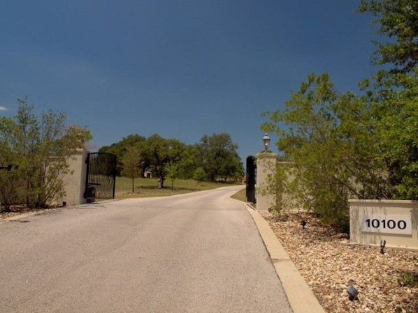 Private Gated Entrance to our Hill Country Estate 